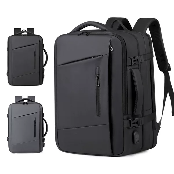 Backpack for Men, Expandable Business Backpack, Large Capacity Backpack for Business Trips, Travel, and Commuting, Multifunctional Laptop Bag