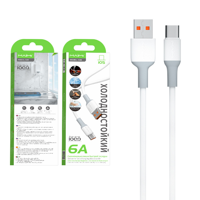 Cable de datos de carga rápida MacMox X98 para iPhone 16 Promax Dual Interfaz Type-C PD30W Cable de carga flash