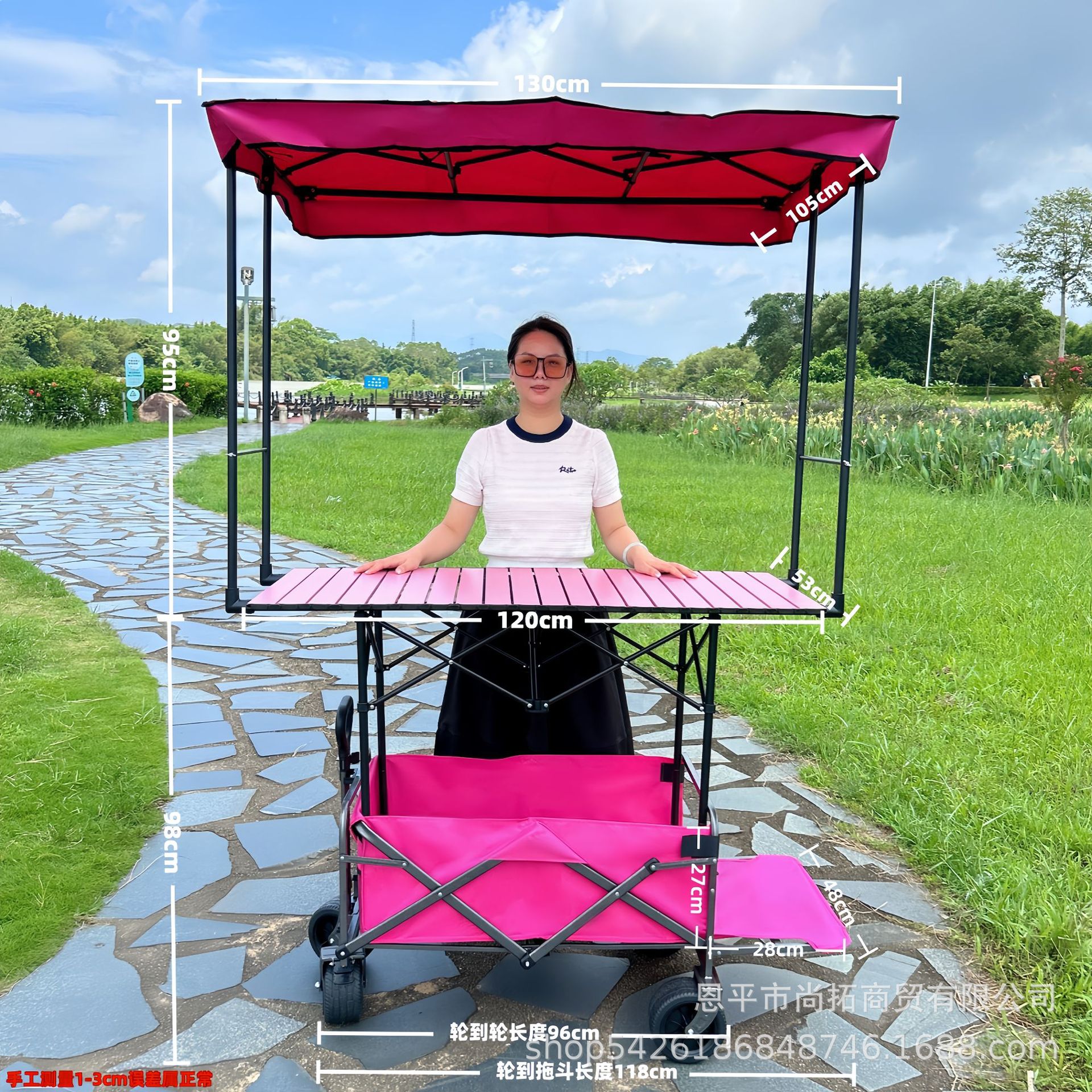 Carro de Campamento Plegable de Metal para Camping y Exteriores