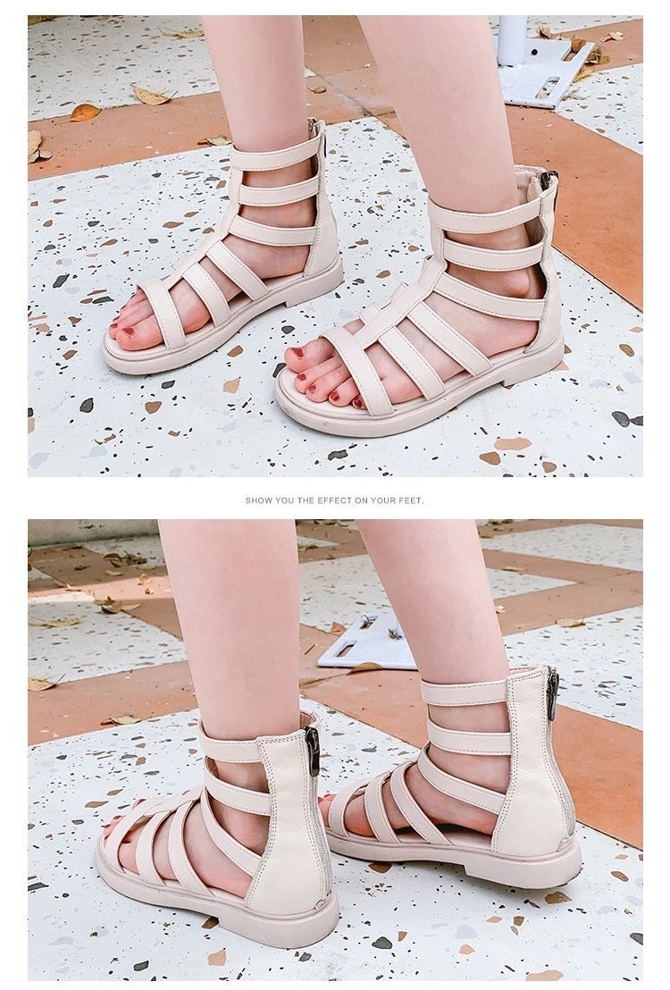 Sandali da ragazza 2023 Estate Nuova suola morbida Ragazza Principessa Scarpe romane alla moda per bambini_voghion.com