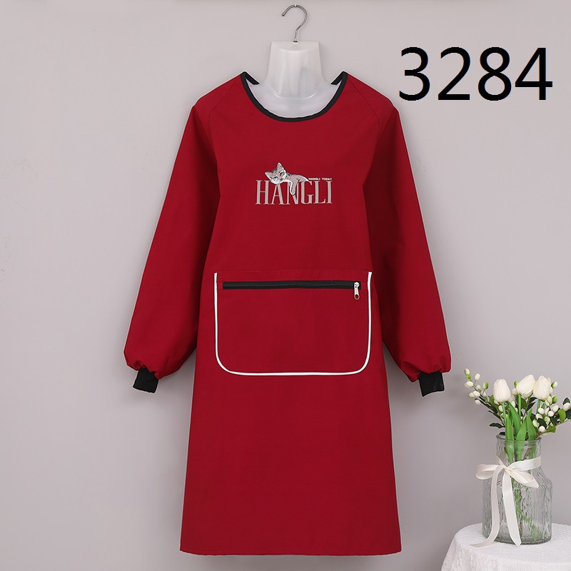 2025 otoño y invierno nuevo delantal 3284 impermeable a prueba de agua, mancha larga, bolsillo multicolor opcional