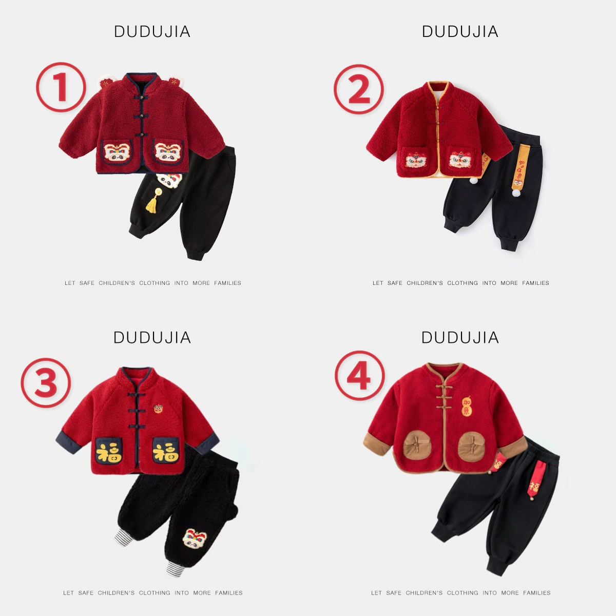 Детский новогодний костюм для детей Dudu зимний детский набор красный мальчик новогодние брюки для девочек пальто праздничная детская одежда
