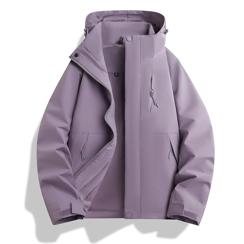 2025新款男石墨烯内胆冲锋衣三合一可拆卸保暖加绒加厚女登山服潮|undefined