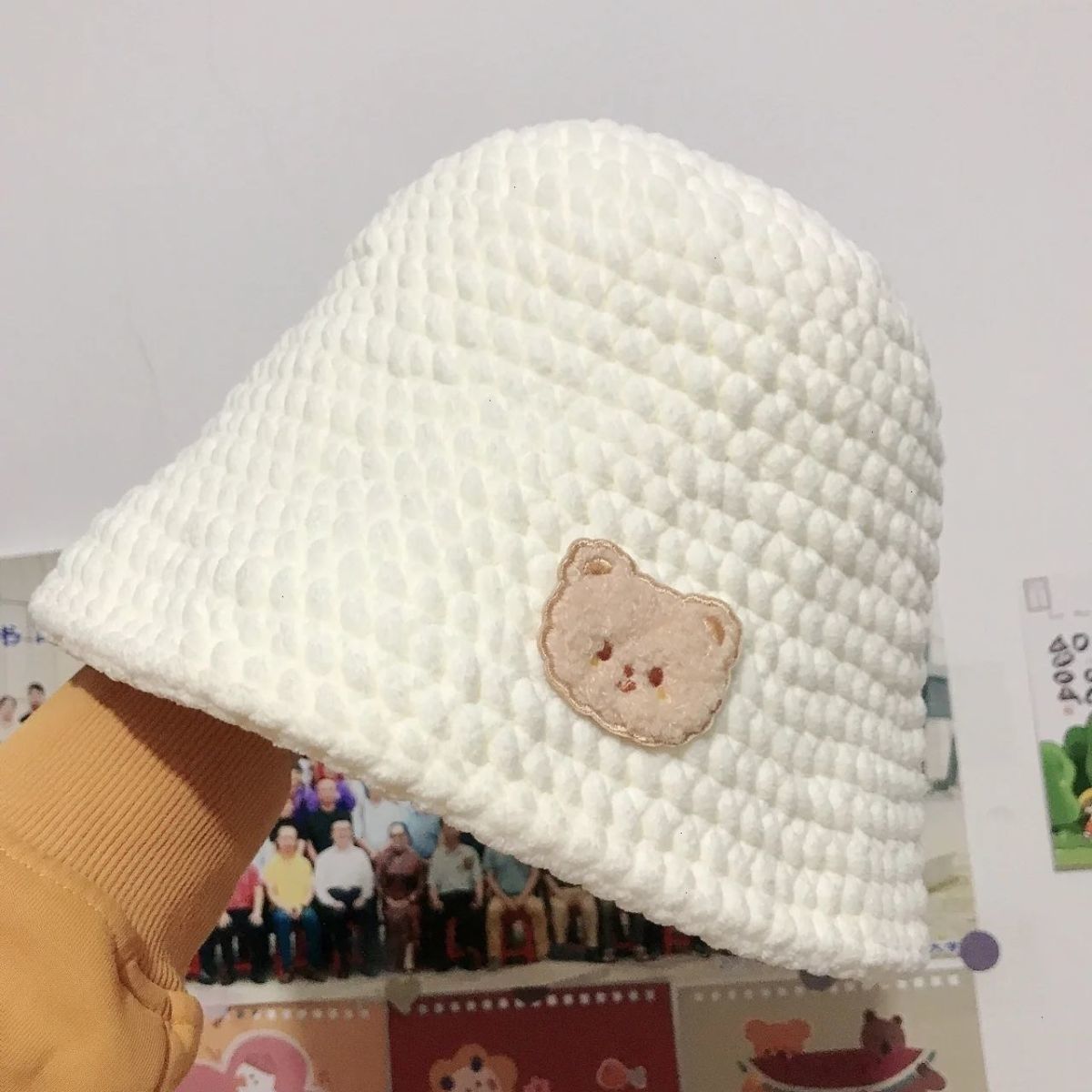 渔夫帽粗冰条手工编织diy材料包泫雅小红书同款送女友闺蜜帽子冬