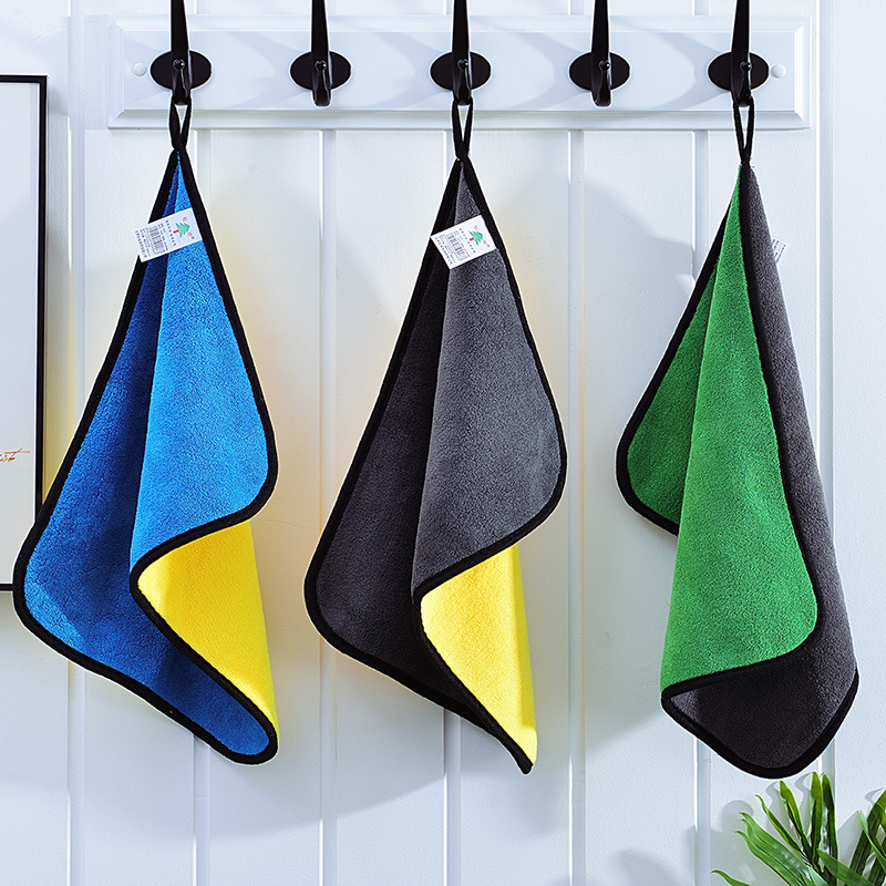 자동차 유리용 물티슈, 초극세사 두꺼운 세차용 선물 타월, 자동차 유리에 흔적을 남기지 않음