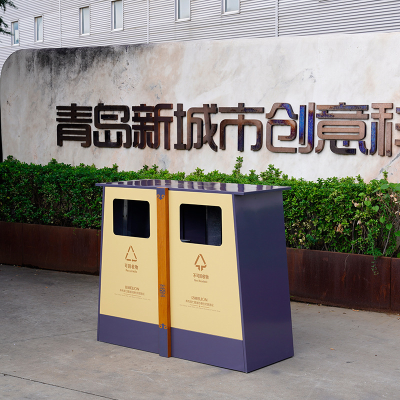 分类垃圾箱双桶垃圾桶户外垃圾箱公园景区街道广场商场果皮箱厂家
