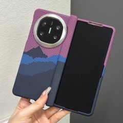 前框中轴适用华为MateX5手机壳x6碳纤维纹matex3典藏版mateX6折叠屏防摔高档中轴保护套全包凯夫拉纹