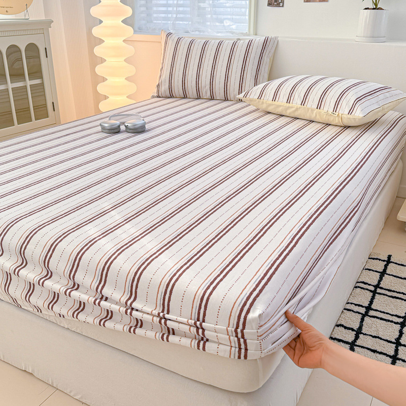 Colcha de cama de algodón de tela gruesa vieja pieza única 100 algodón todo incluido cubierta protectora de colchón 2025 nueva funda de cama gruesa 3