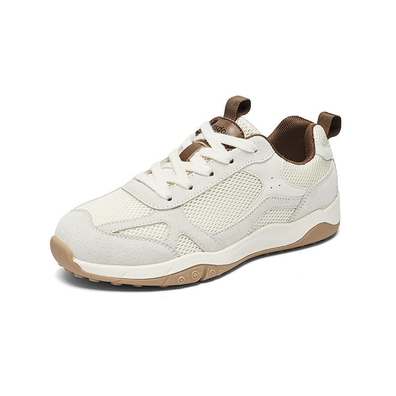 Augu Lion Dengde zapatos de entrenamiento para mujeres 2025 nuevos zapatos blancos de soleas gruesas de otoño zapatos de skateboard casuales ballet Gump