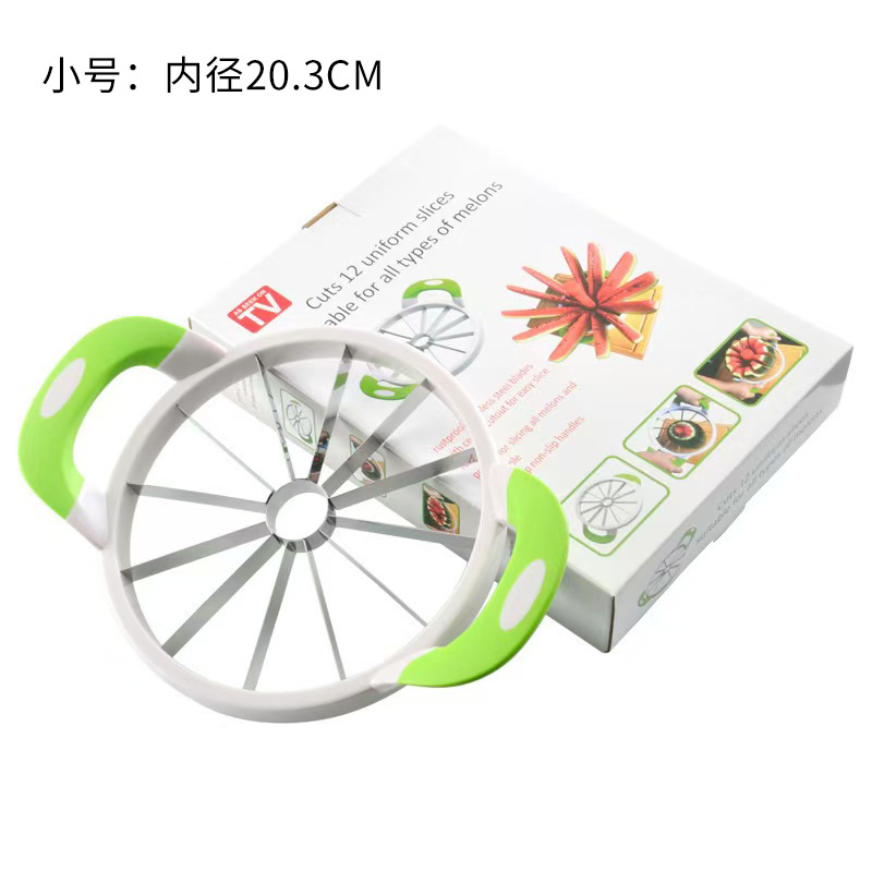 Nuevo corte de sandía grande y herramienta de corte de sandía grande de acero inoxidable Hami melón divisor corer slicer