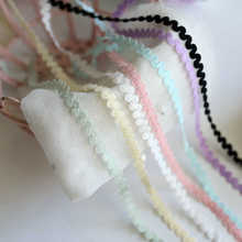 6mm波浪弹力蕾丝花边手工辅料布料娃衣装饰服装镶边配件水兵织带