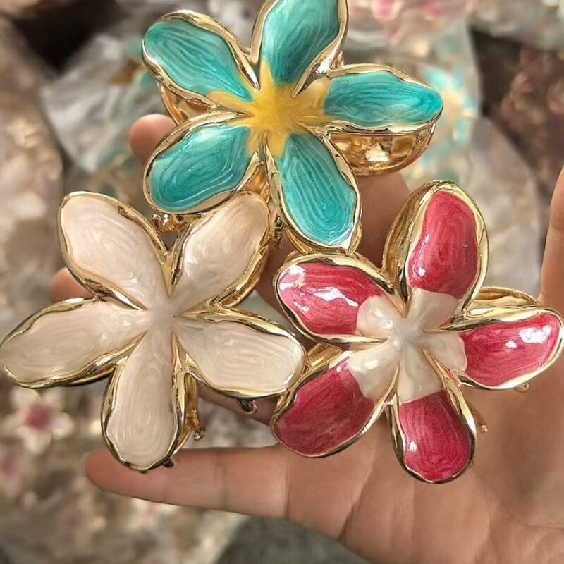 Internet Celebrity Egg Flower Elegant Hairpin Women's Head Half-Tie Hair suit Clip Shark Clip Headwear Fairy Hairpin