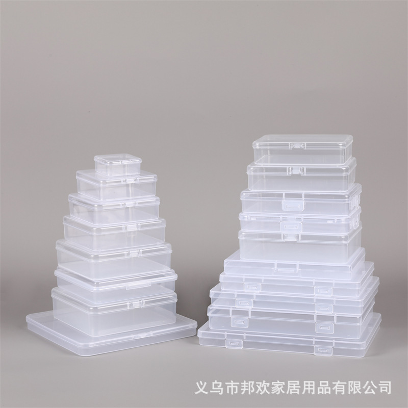 Square Rectangular PP Plastic Box Hardware Parts Box Goo Card Accessories Box Transparent Desktop Storage Box Tools Square Rectangular PP Plastic Box Hardware Parts Box Goo Card Accessories Box Transparent Desktop Storage Box Tools