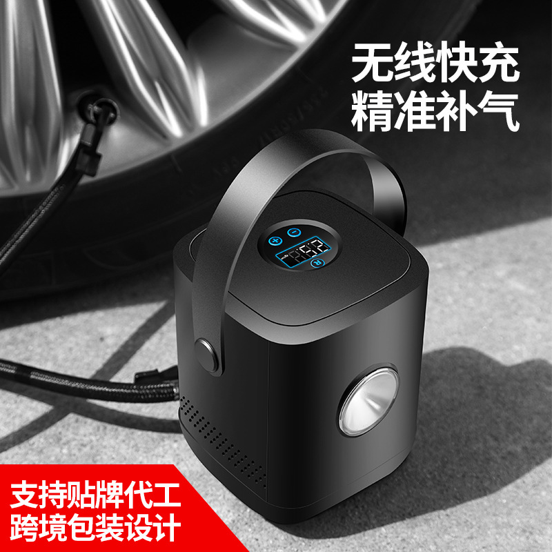 车载充气泵便携式多功能无线数显汽车打气泵迷你手持自动智能小型