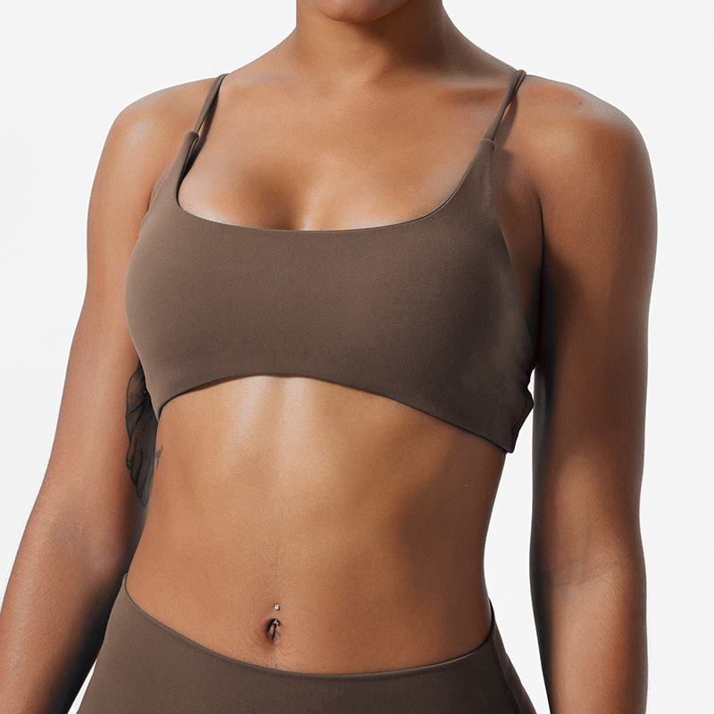 Sujetador deportivo transfronterizo Lulu con espalda cruzada y tacto de segunda piel, estilo europeo y americano, ajustado, de secado rápido, para yoga, NY7015. image 13