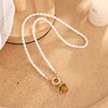 Accessory, cute small design necklace from pearl, light luxury style, Japanese and Korean