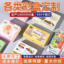 彩色白卡纸盒定制产品包装彩盒定做可印刷logo盲盒空盒子瓦楞盒