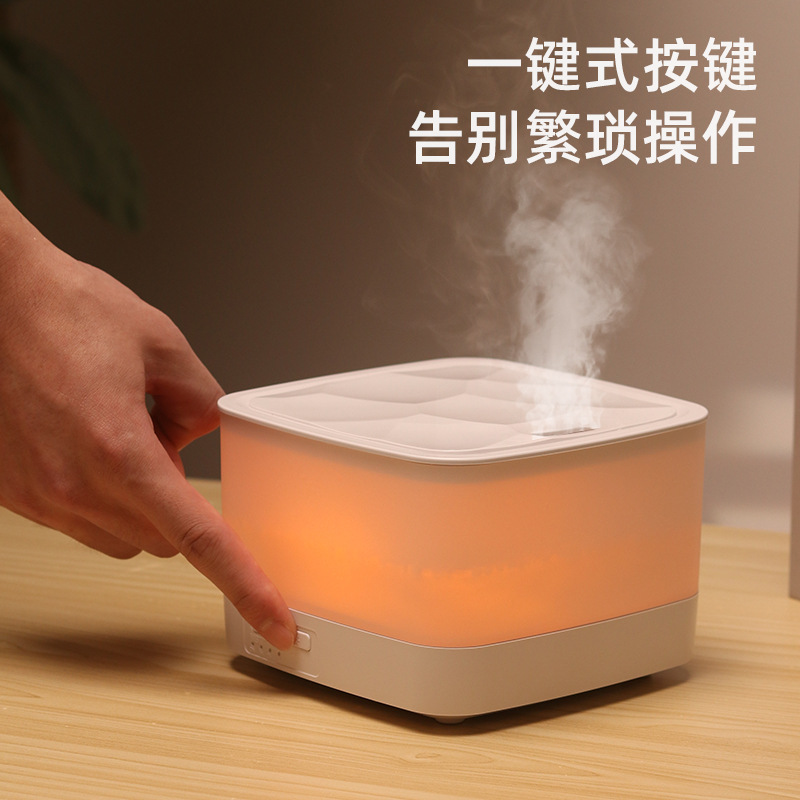 Nueva máquina de aromaterapia ultrasónica no impresa transfronteriza hogar escritorio humidificador mudo gran volumen de niebla difusor de aceite esencial