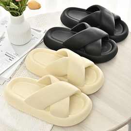 夏天新款踩屎感凉拖鞋女韩版时尚ins家居防滑厚底沙滩外穿拖鞋潮