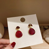 Earrings, fashionable silver needle, 2021 years, Japanese and Korean, silver 925 sample, internet celebrity