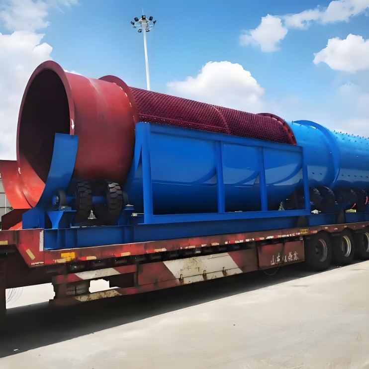 圆筒洗石机大型滚筒洗砂分离鹅卵石粘性矿物石英砂清洗筛分一体机