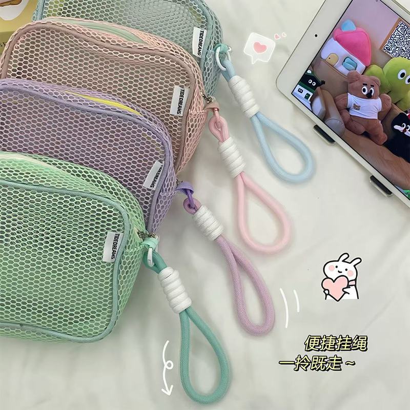 新しい高品質メッシュジッパーバッグイン化粧品収納袋旅行ポータブルトイレタリー化粧品袋|undefined