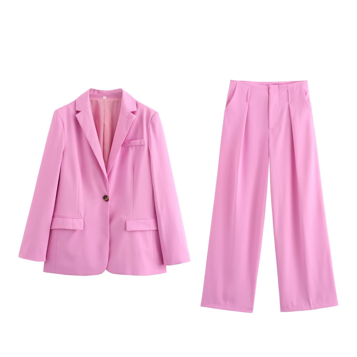 345g Weight Long Sleeve Sleeve Length Polyester Fabric Type Pant Co-ord Set, Blazer Suits Co-ord Set Sets Type 2 Pieces Set Quantity Daily Occasion Turndown Neckline Loose Fit Type Solid Color Pattern Spring, Autumn Season Women's Gender Pleated Design Casual, Elegant Style Daily Women's Casual Elegant Solid Color Polyester Pleated Pant Co-ord Set Blazer Suits Co-ord Set Pants Sets 无