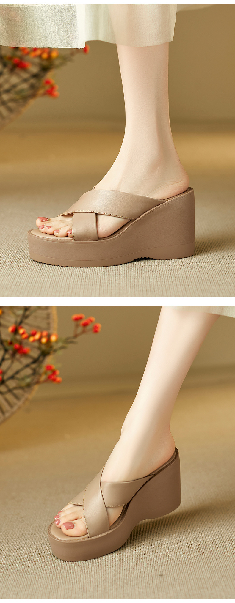 Sandal cao gót nữ hở mũi quai chéo đế xuồng gót 9.5 cm — màu đen, màu mơ chi tiết 5