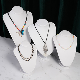 White necklace display rack portrait model jewelry rack clavicle chain necklace live shooting props stall special rack