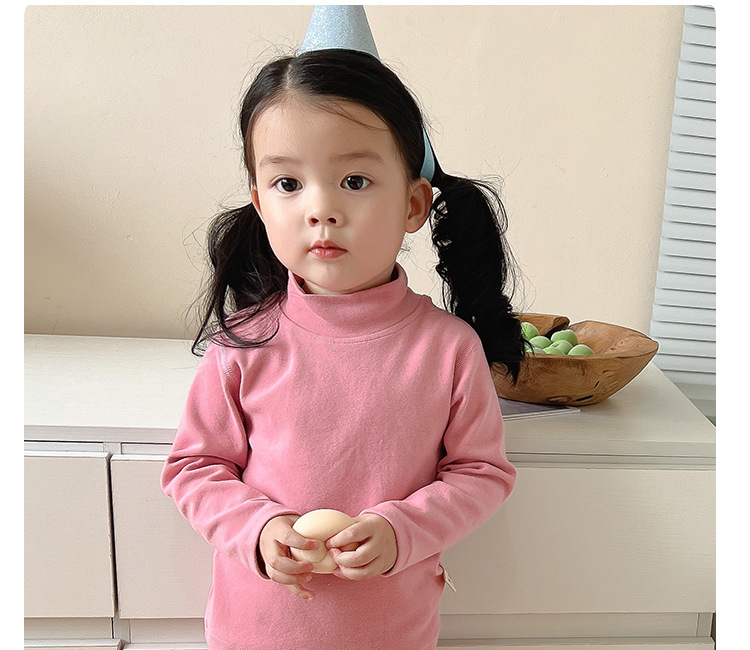 西瓜红半高领套装_03