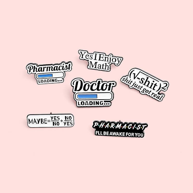 10g Weight Brooches Classification Casual, School, Daily Occasion Alloy Material Letter Pattern All Seasons Season Unisex Gender Stoving Varnish Design Preppy Style Style Preppy Style Pin Letter Alloy Stoving Varnish Unisex Brooches 10