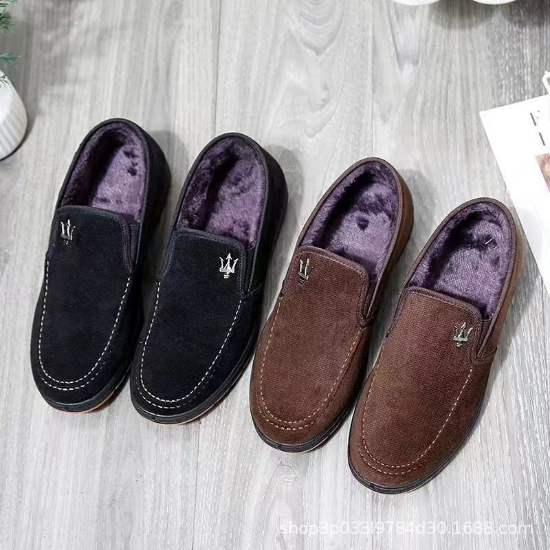 Winter warm universal non-slip wear-resistant shoes for leisure, for middle age, for import, wholesale