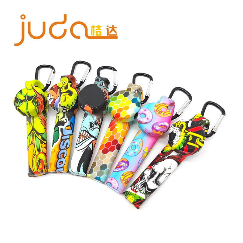 源头工厂硅胶烟斗转印颜色鲜艳硅胶材质耐用易清洗烟斗批发