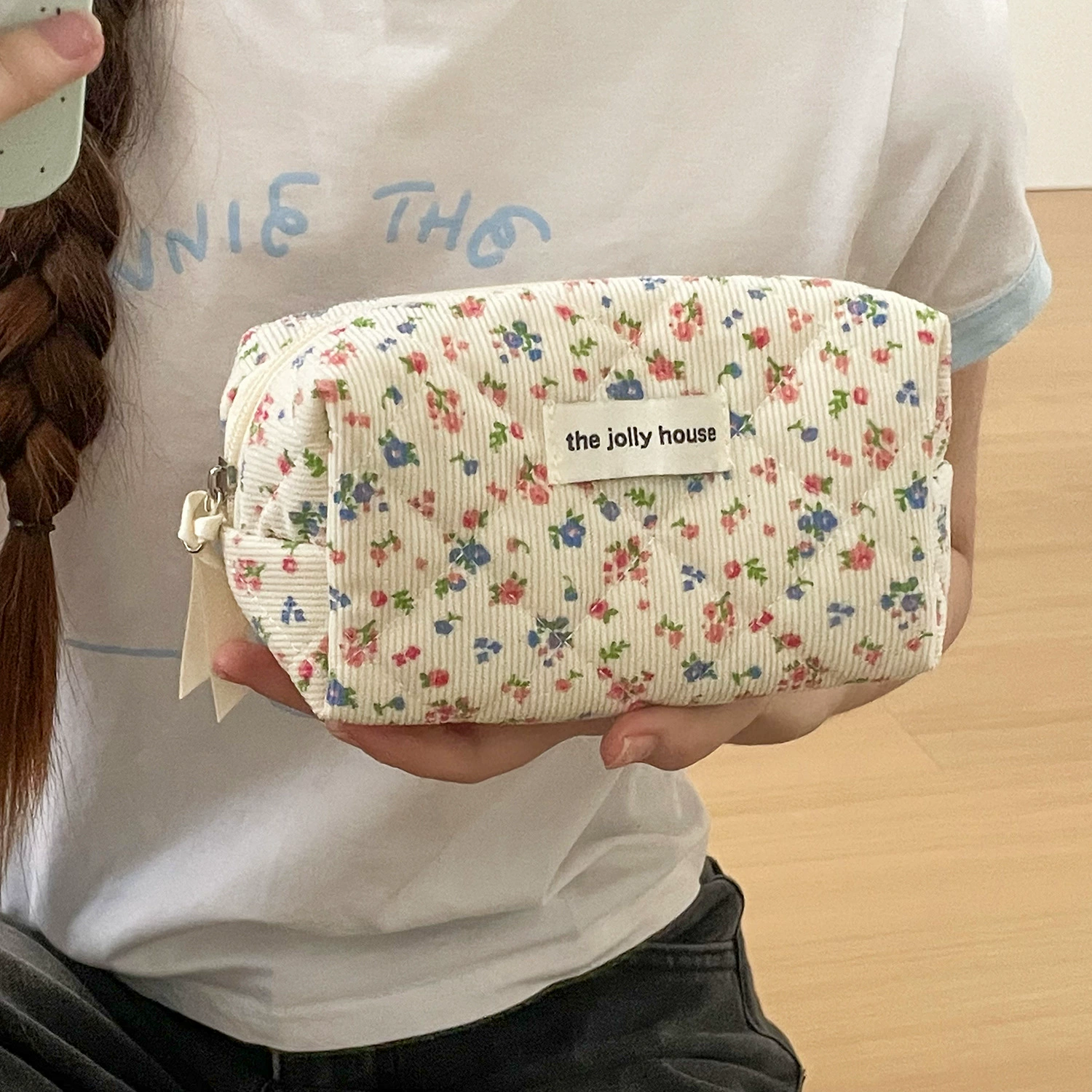 Fresh cute cosmetic bag, handheld organizer bag