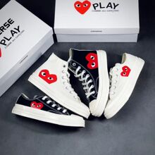 莆田纯原川久联名高帮1970S帆布鞋女爱心PLAY情侣板鞋休闲鞋男鞋