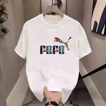 外贸大牌撤回捡漏折扣短袖t恤男士夏季纯棉潮流衣服圆领半袖体恤