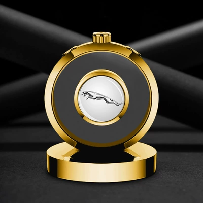 Car Fragrance, High-End Car, Perfplant seat - comes-with-1-bottle-blue-ocean-perfume-jaguar-gold-alloy-ornament