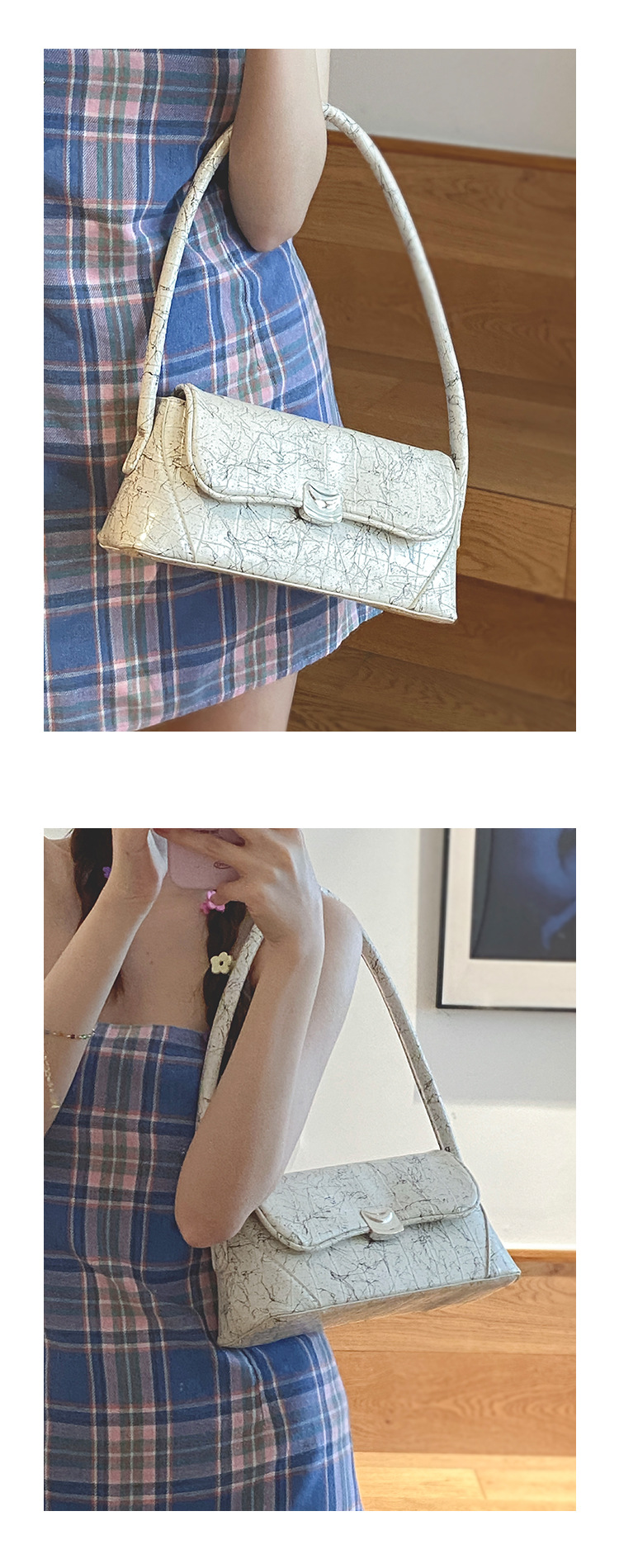 French Niche Design Underarm Bag Women's New 2023 Fashion Graffiti Shoulder bag high-level sense of all-match handbag_voghion.com