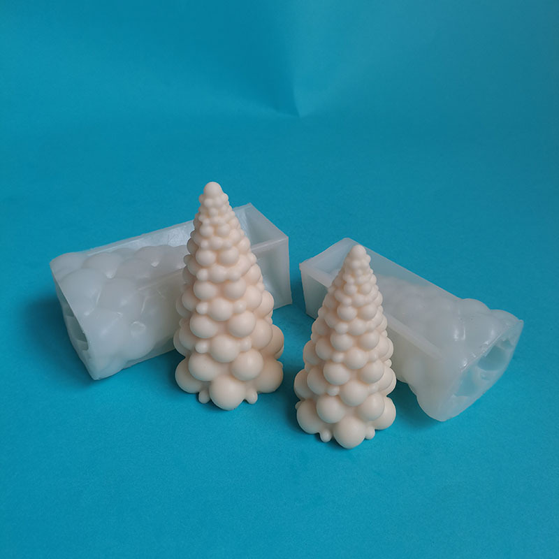 クリスマス立体泡球クリスマスツリーシリコン金型diy香薫石膏ろうそく金型置物bk8267|undefined