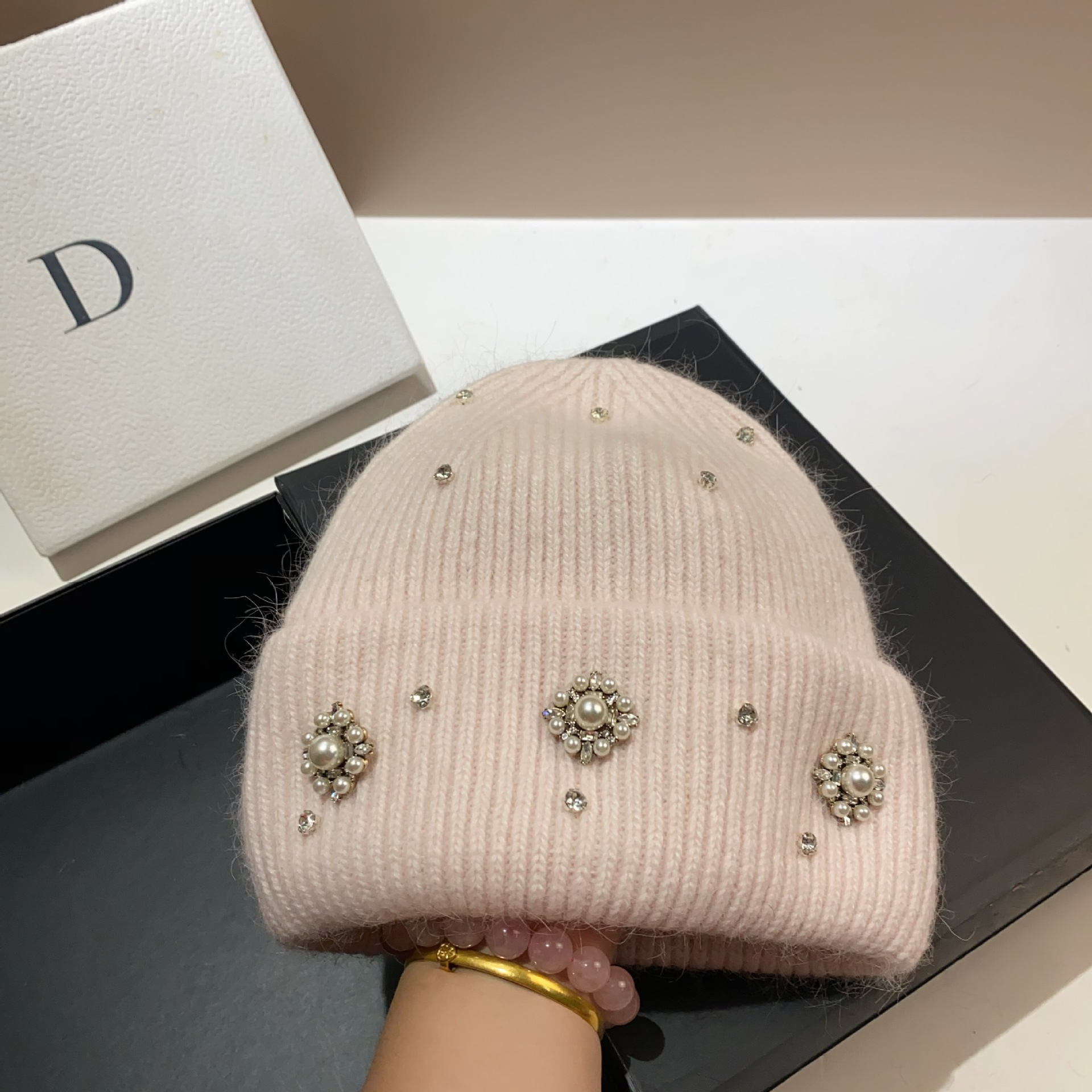 Palast Feng Shui Diamant Kaninchen Haar Gestrickte Herbst Winter Neue Prinzessin Süße und Edle Dame Xiaoxiangfeng Warme_voghion.com