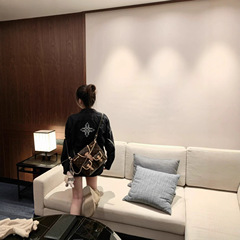 高版本~SMFK十字古典衬衫于文文同款刺绣纯色宽松极简百搭上衣女