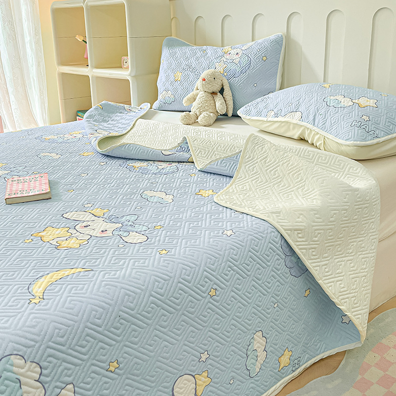 2024 nuevo producto de impresión de algodón cubierta de cama de algodón ins ventana doble cubierta de cama lavable a máquina multipieza conjunto exclusivo transfronterizo