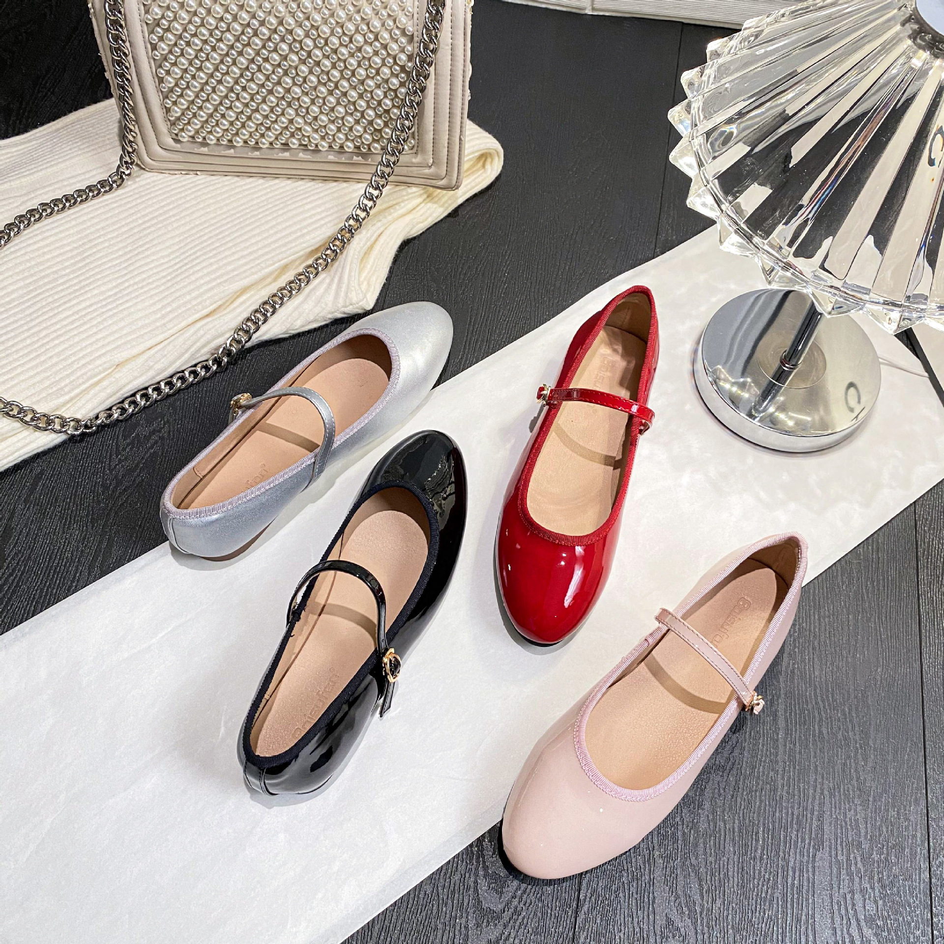 Grape Mom Same Style 2025 New Mary Jane Veratile One-Strap Shallow Mouth Soft Sole Ballet Round Toe Summer Women'_vogvips.com