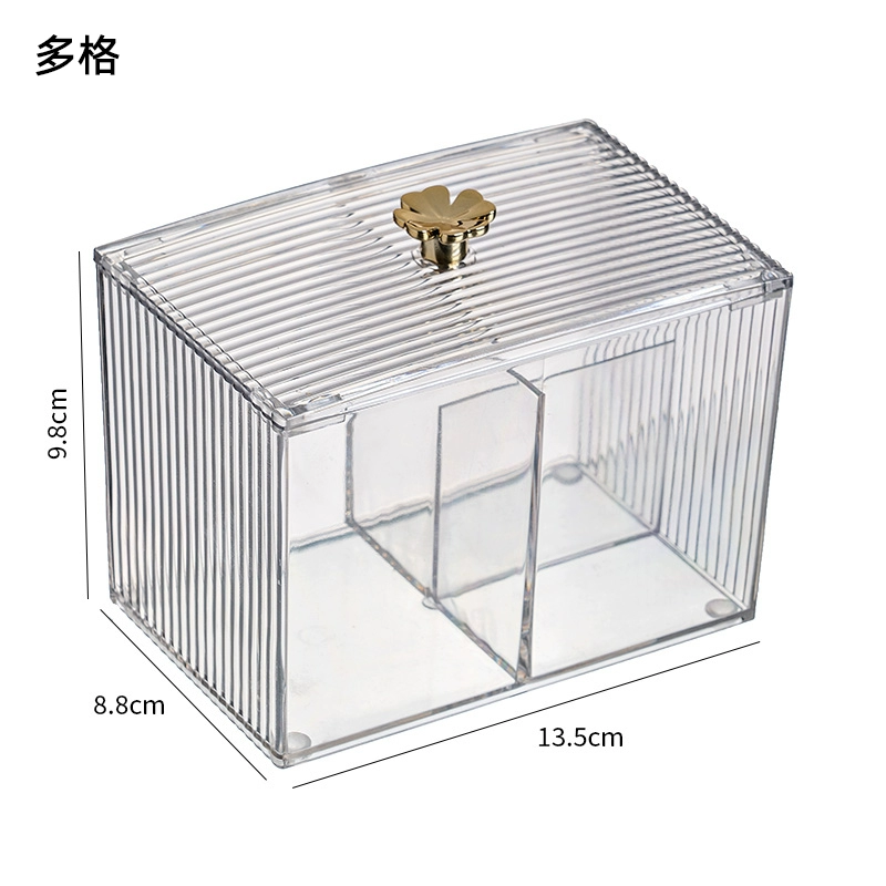 Ватные диски, коробка для хранения, прозрачные ватные палочки для домашнего использования, акриловая пылезащитная косметическая помада, стиль лёгкой роскоши