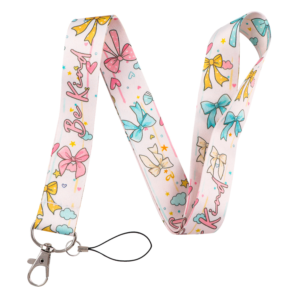 Tarjeta de cuerda para teléfono móvil con lazo de color minimalista, etiqueta de trabajo de autobús, llavero disponible para hombres y mujeres, cordón de tarjeta de control de acceso