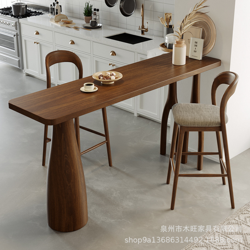 Nordic Designer Bar Table and Chair Office Home Bar Milk Tea Shop Long High Foot Window Casual High Foot Table