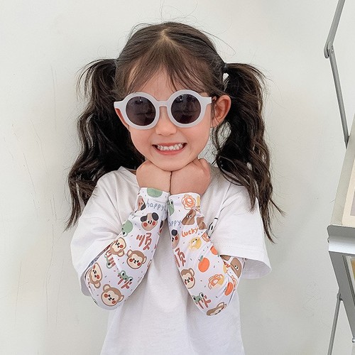 儿童墨镜 儿童太阳镜 防紫外线复古时尚卡通宝宝遮阳拍照走秀眼镜