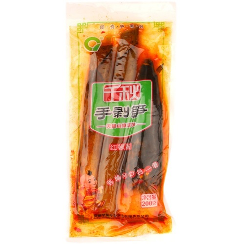 Aged Hand-Picked Bamboo Shoots with Red Chili Pickle Flavor, Tender Bamboo Tips, Hand-Torn Fresh Bamboo Shoots, Local Specialty Spicy Snacks, Wholesale, Aged Broth