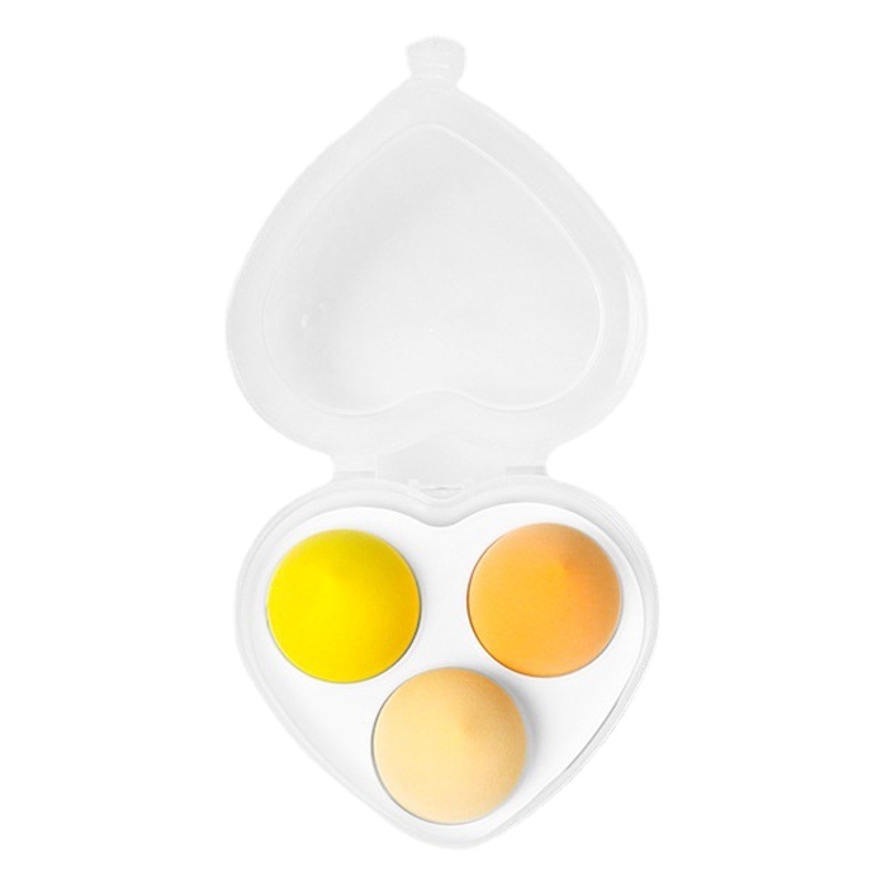 Ventas directas de fábrica 3 rejilla amor belleza huevo calabaza gota de agua polvo puff maquillaje huevo maquillaje oblicuo corte esponja polvo puff