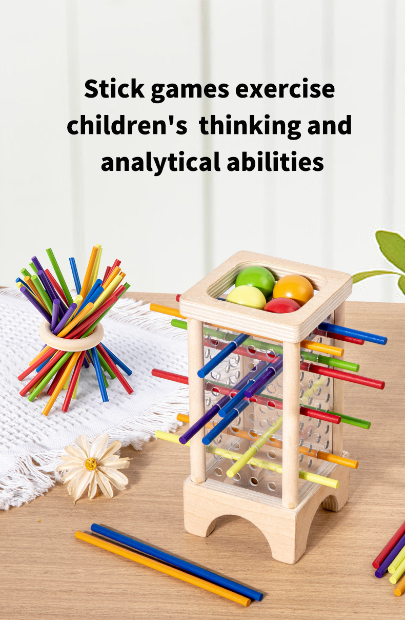 Ahşap zar oyunu renkli ahşap sopa tahta oyunu Montessori erken çocukluk aile interaktif eğitici erken eğitim oyuncakları